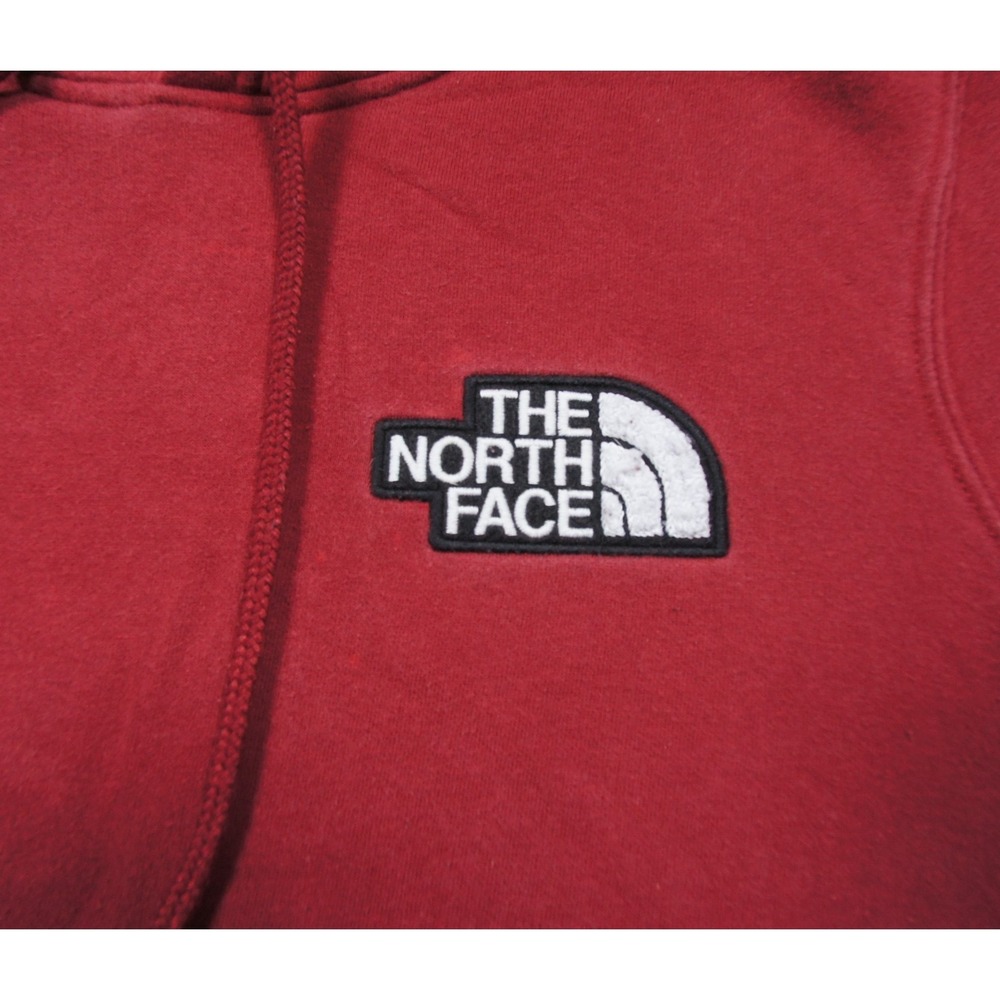 The North Face Sweatshirt Womens Medium Red Hoodie Fleece Pullover Ladies FLAW* - Picture 2 of 11